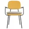 Стул с подлокотниками pea, велюр, желтый/бежевый