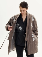 Телогрейка FLOWER DROPS, серый