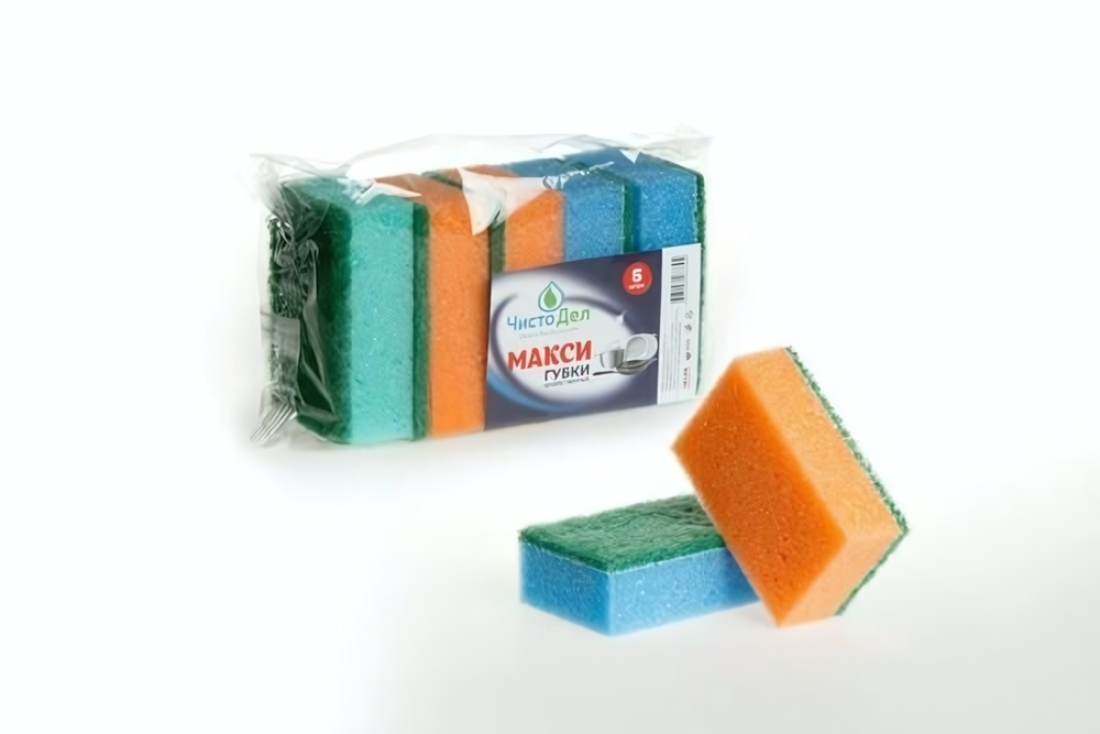 Губка для посуды «ЧистоДел» «Макси» (5 шт.)