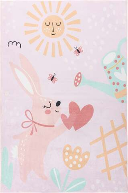 Коврик Obsession Magic Kids Loving Rabbit, полипропилен, 230 160 см, розовый