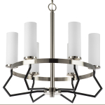 723065 Люстра FLUME 6х40W E14 ЧЕРНЫЙ МАТОВЫЙ/НИКЕЛЬ