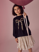 Лонгслив для девочки Next N90-194, Черный