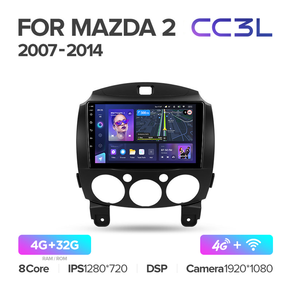 Teyes CC3L 9"для для Mazda 2, Demio 2007-2012