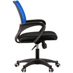 Кресло оператора OfficeSpace SP-M96, ткань, спинка сетка синяя/сиденье TW черная, механизм качания