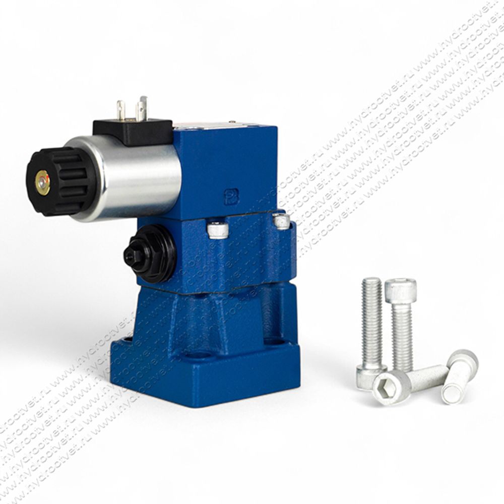 DBW10B2-5X/315CG24N9K4 - Предохранительный клапан Ду10 с давлением настройки до 315 бар, управление - X и Y - внутренние с разгрузкой B = открыт с электроуправлением G24