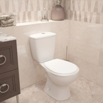 Унитаз-компакт "Позитано" МС Инкоэр-Б1 (ниж.подв.,гор. выпуск,сид.полип.1кн белая, арм.) КЕРАМИН