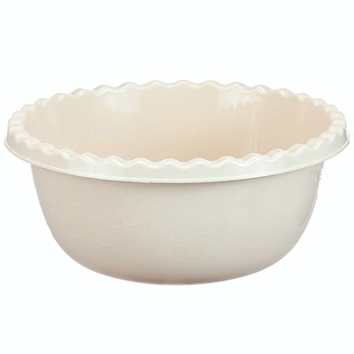 Миска 3л круглая, белый ротанг