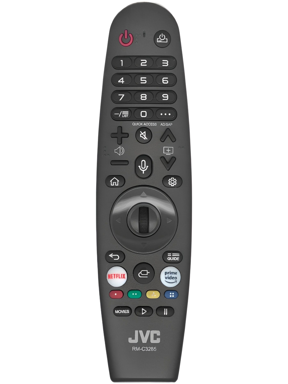 Пульт JVC RM-C3285 (AKB76036901) MR20GA с функцией мыши к телевизорам Smart tv JVC , Yasin, Ergo, Bahun (Bauhn), Kogan и других марок