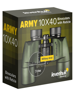 Бинокль Levenhuk Army 10x40 с сеткой