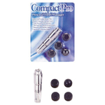 Вибромассажер с насадками Compact Pro (10 см, черный с серебряным) (Цвет: черный с серебряным)