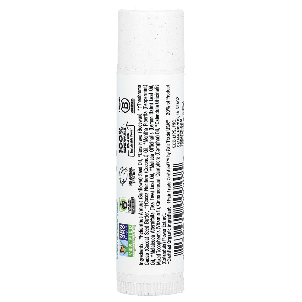 Eco Lips, целебный бальзам для губ, чайное дерево, 4,25 г (0,15 унции)