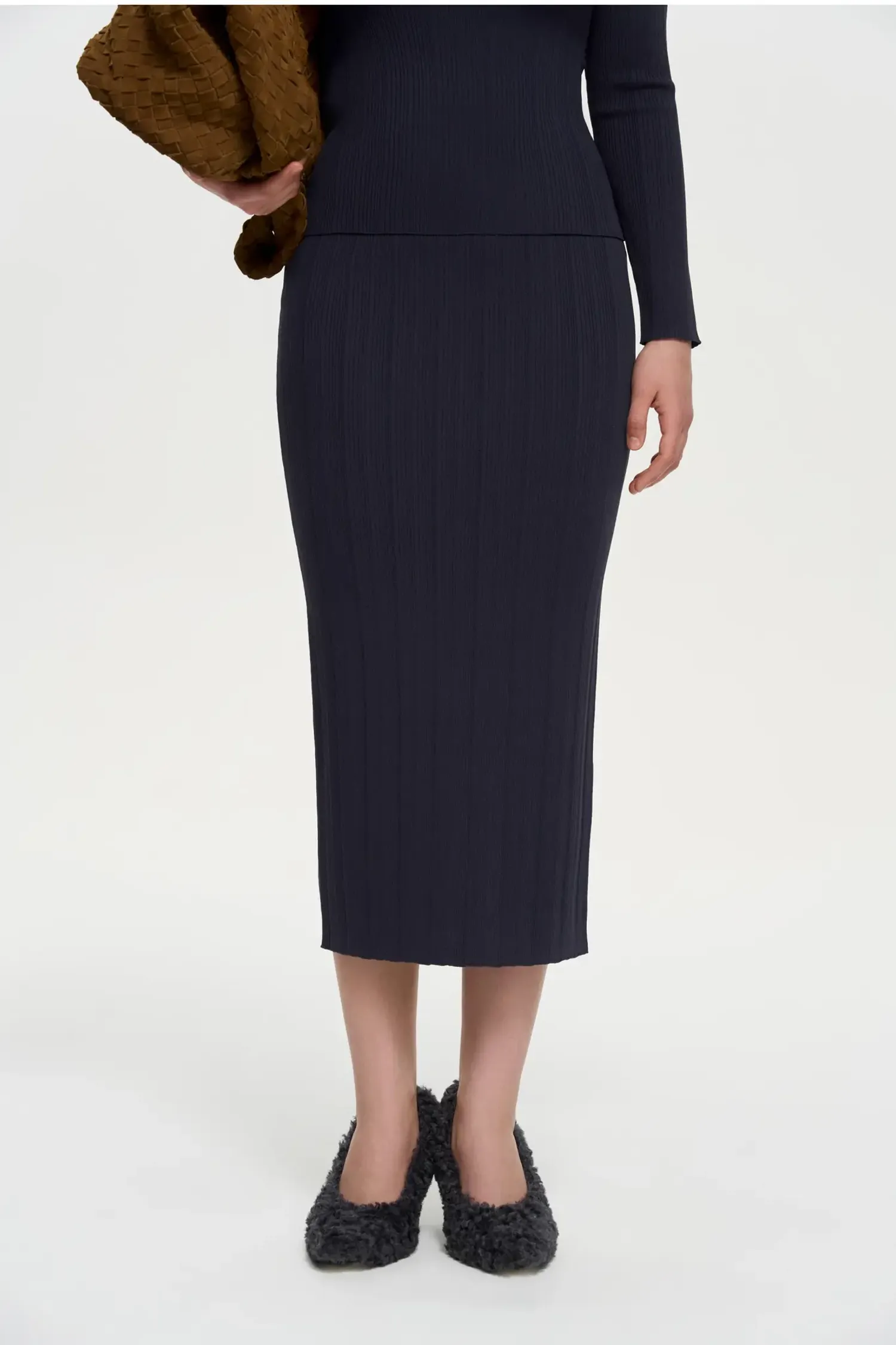 юбка demure, темно-синяя