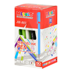 Ручка шариковая, масляная, Basir, синие чернила, цветной корпус, 50 шт