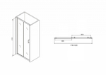Душевая дверь Abber Schwarzer Diamant 180 AG30180B профиль Черный стекло прозрачное