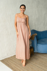 Длинное платье прямого силуэта Aleksa (Размер: XL) (Цвет: разноцветный)