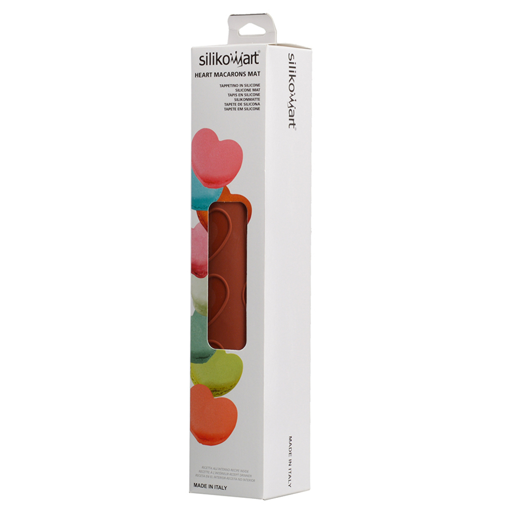 Форма силиконовая для приготовления печенья macaron heart, 30х40 см