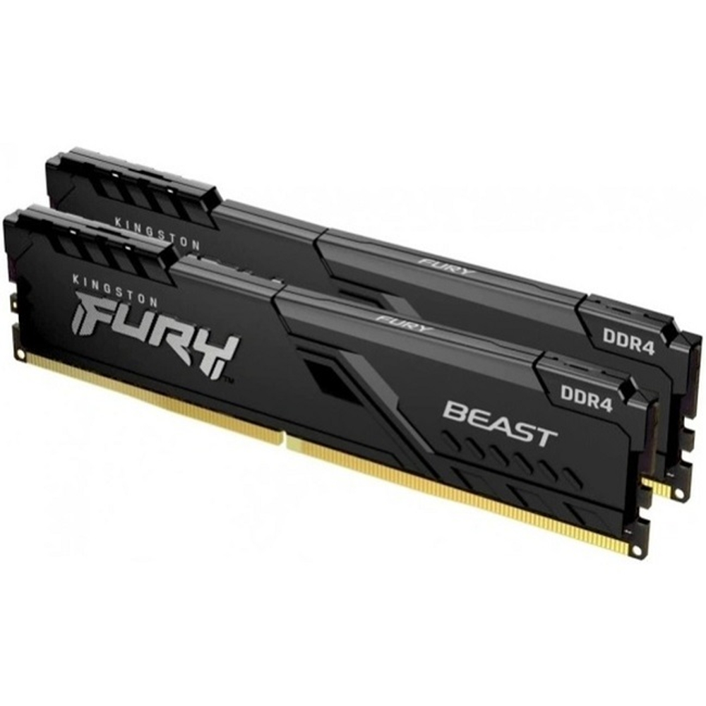 Модуль памяти DIMM DDR4 16Gb, 3200Mhz, 2x8Gb, Kingston FURY Beast (KF432C16BBK2/16WP)