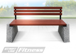 Уличная скамья со спинкой Start Line Fitness Проспект