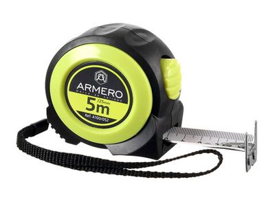 Рулетка ARMERO с автоблокировкой 5м*25мм     A100/052