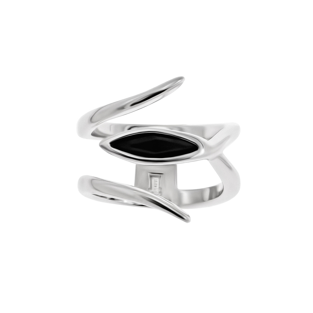 "Джог" кольцо в серебряном покрытии из коллекции "Twist" от Jenavi