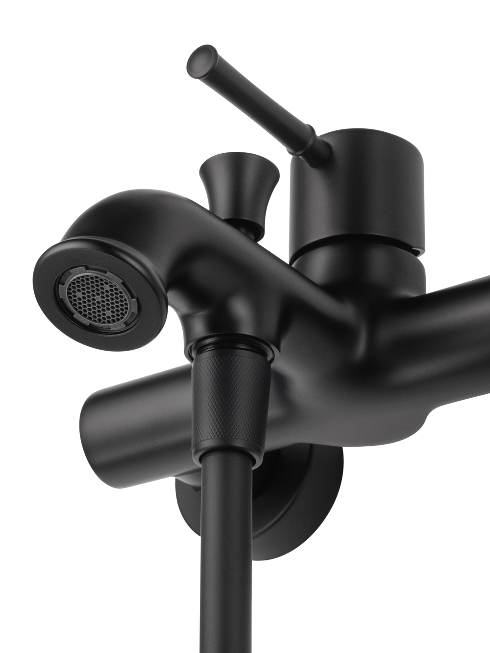 Смеситель для ванны с душем WONZON & WOGHAND TOR, Черный матовый (WW-88037073-MB)