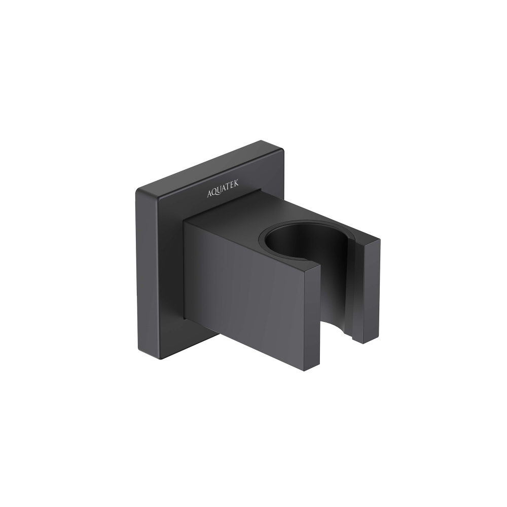 Держатель ручного душа AQUATEK, матовый черный AQ2401MB