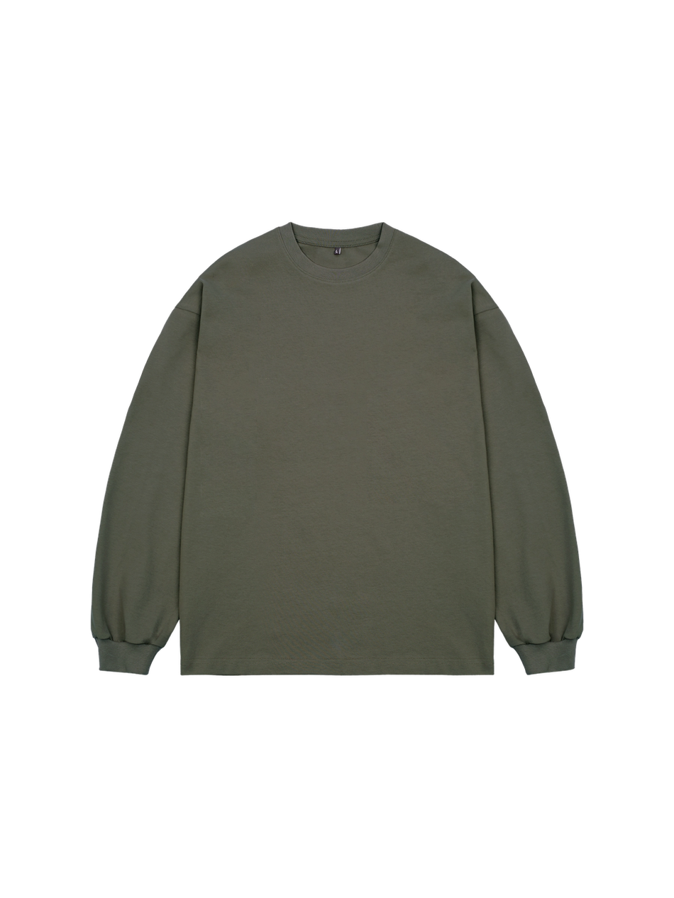 Лонгслив оверсайз (хаки) 230 г