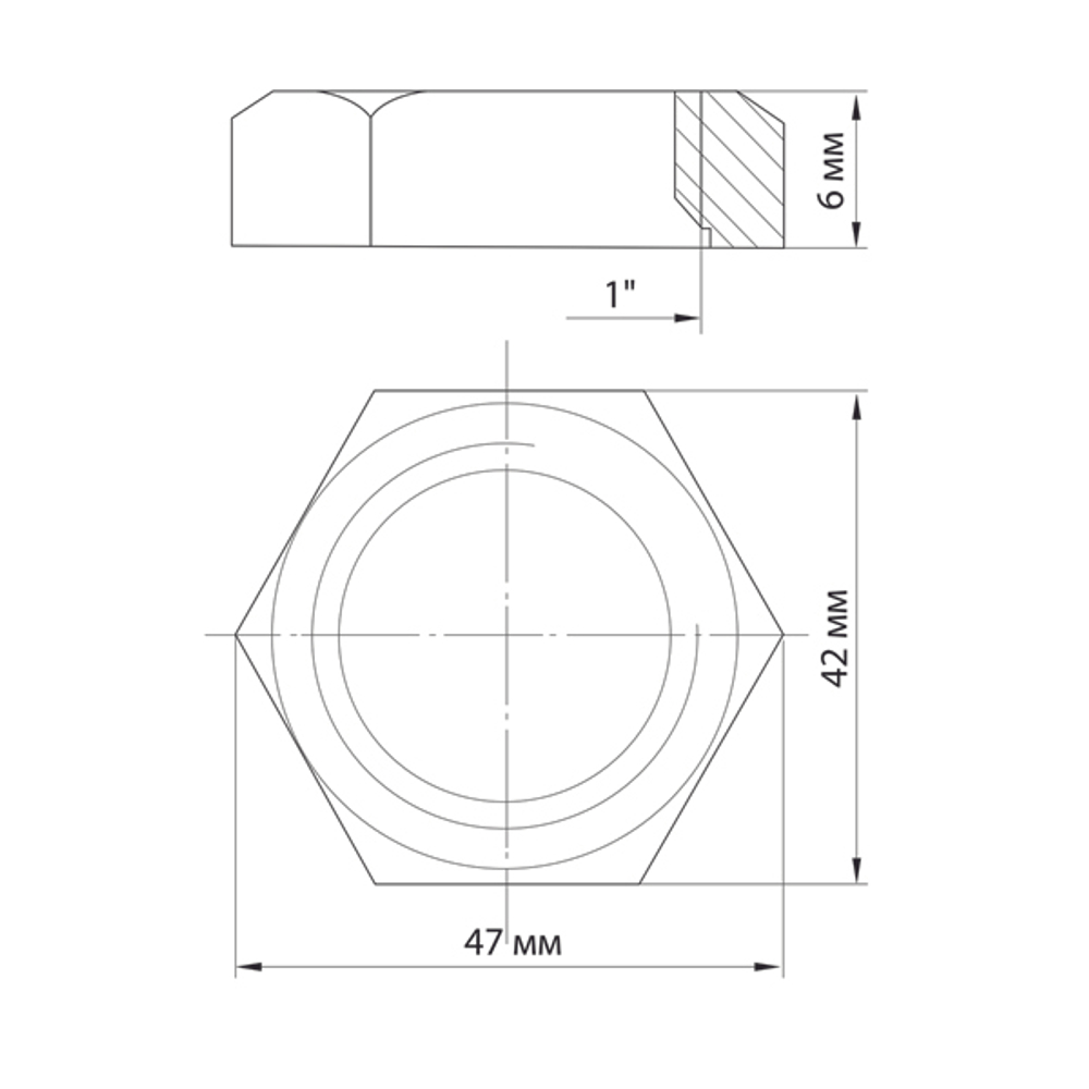Контргайка 1'' вн/вн VRT® никель