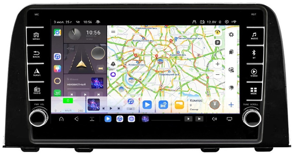 Магнитола для Honda CR-V 2017+ - Carmedia OL-9651 (кнопки и крутилки) Android 13, TS20, 6+128Гб, CarPlay, 4G SIM-слот