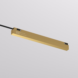 Внешний блок питания для трека SHINE BASE, 150W, 48V DC, IP20, сатинированная латунь, алюминий Лазерная гравировка на видимой боковой части.