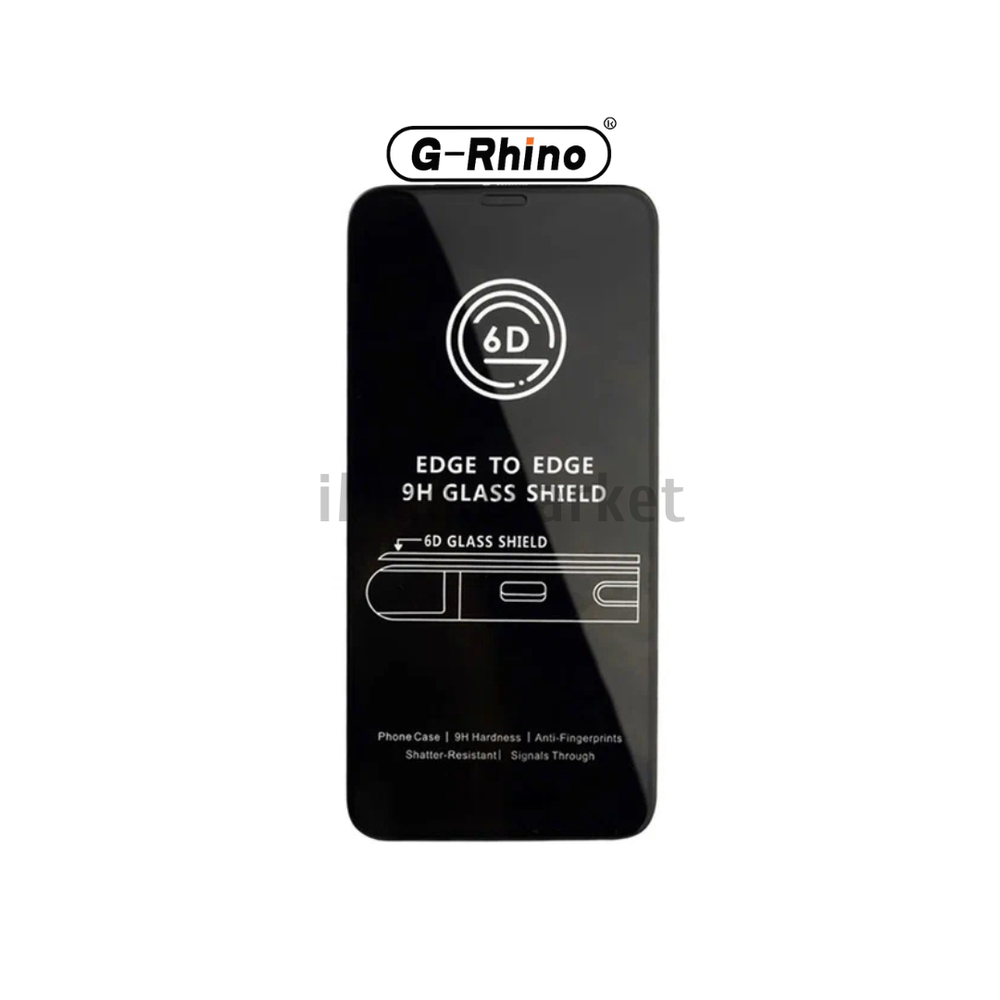 Защитное стекло G-Rhino (техпак) для Samsung A51/A52 4G/A53 5G, 6D, черная рамка, 0.4 мм