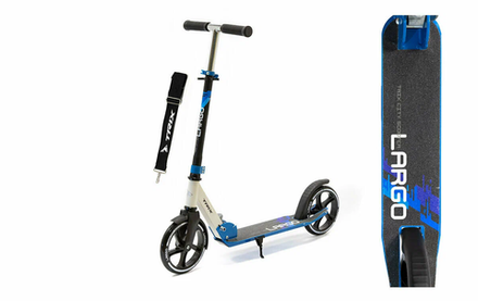 Самокат TRIX "LARGO" Колеса: 200мм, SKL-037 Цвет: черно-бело-синий