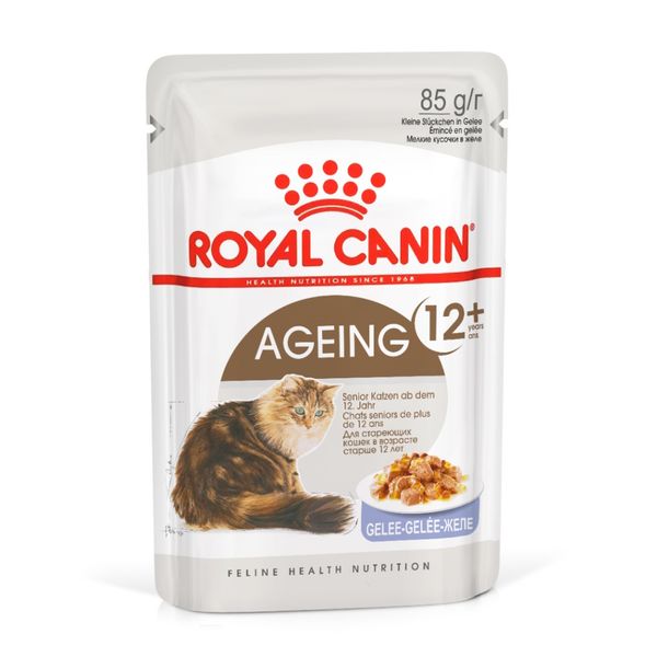 Пауч Royal Canin Ageing +12 для стареющих кошек в возрасте старше 12 лет, мелкие кусочки в желе