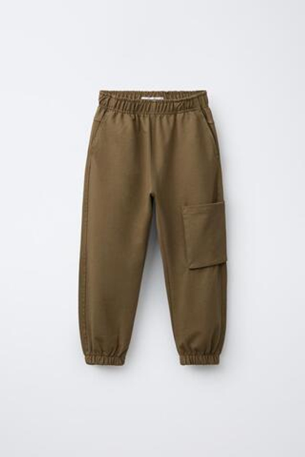 ZARA БРЮКИ-КАРГО ИЗ МЯГКОЙ ТКАНИ, РЫЖЕВАТО-КОРИЧНЕВЫЙ