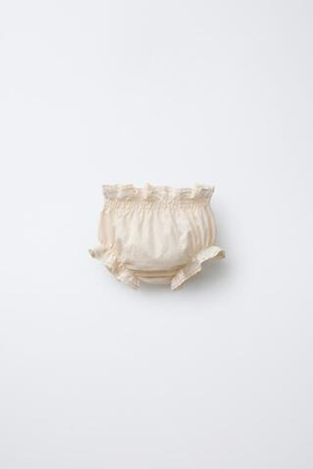 ZARA КРУЖЕВНЫЕ ТРУСЫ, ЭКРЮ