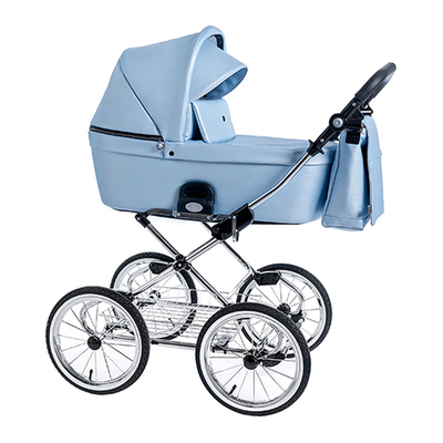 Детская коляска 3 в 1 Roan Coss Classic эко-кожа (Голубой) Blue Pearl