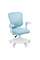 Кресло детское компьютерное CHAIRMAN CH106 голубой, с подножкой
