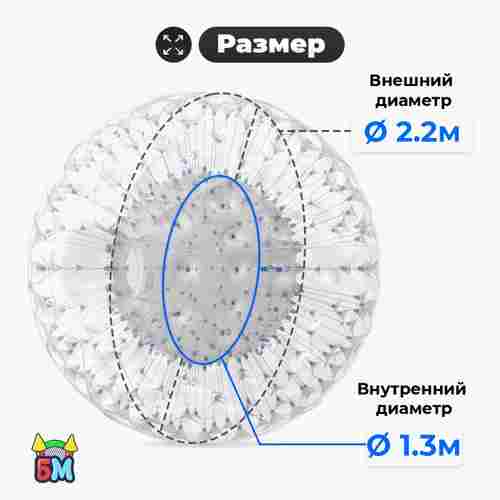 Зорб ТПУ «Капля», диаметр 2.2 м, с усиленным сиденьем