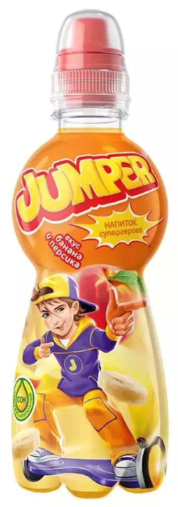 Напиток Jumper, банан/персик, 0,33 л