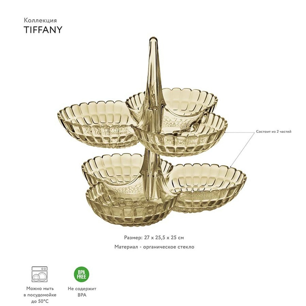 Набор менажниц tiffany, акрил, бежевый, 2 шт.