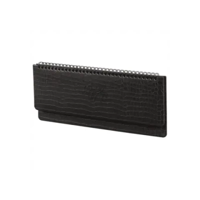 Планинг датированный 2026 305х140 мм BRAUBERG "Comodo", под кожу, черный, 117223