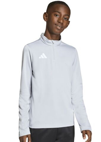 Кофта для мальчика теннисная Adidas Kids Entrada 26 Training - team light grey/white