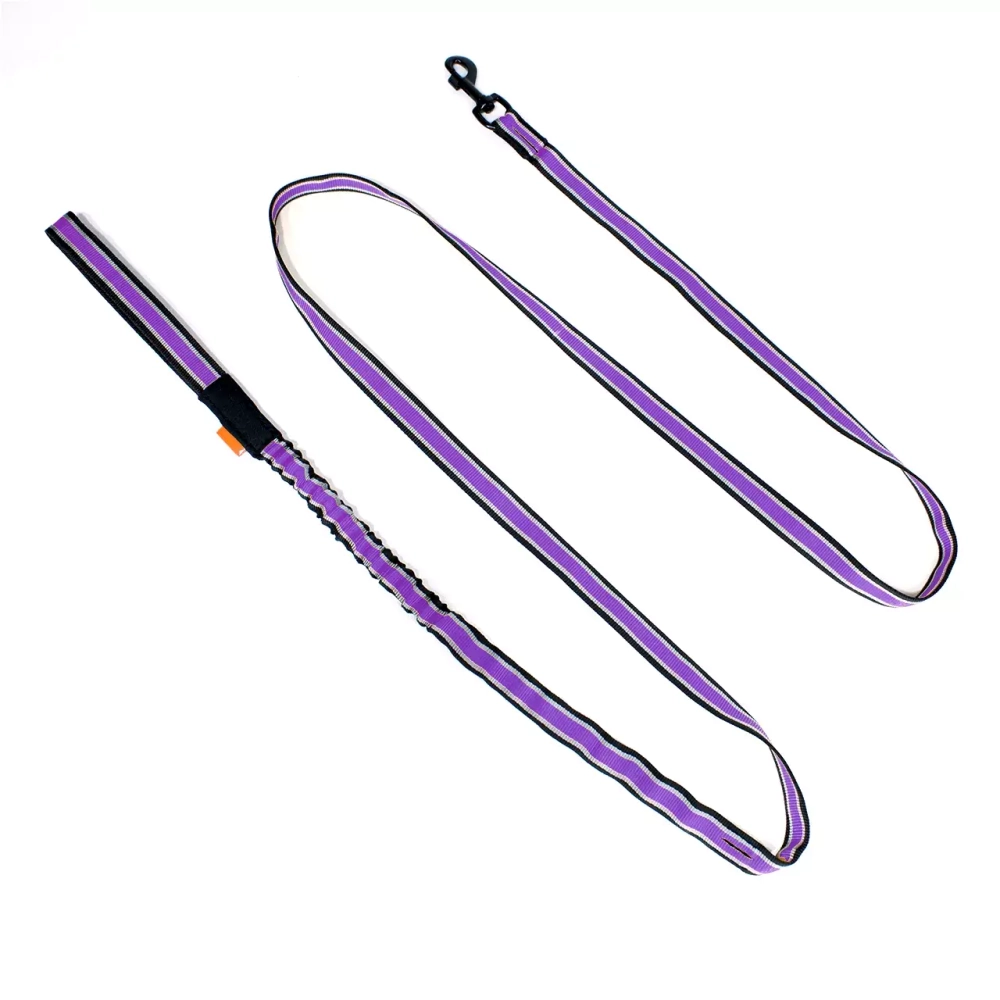 поводок с амортизатором фиолетовый white wolf