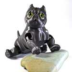 Подвижный американский бульдог, игрушка антистресс, серый