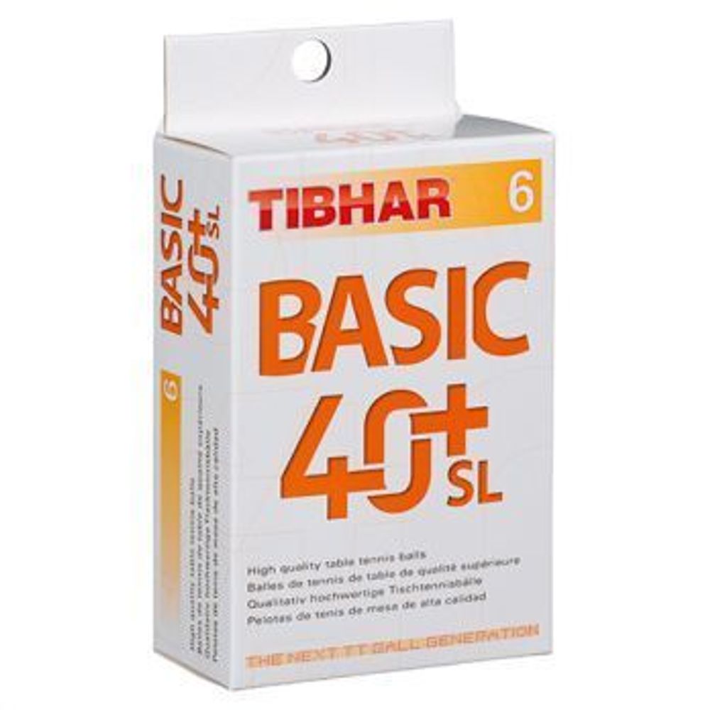 Пластиковые мячи TIBHAR Basic 40+ SL (6 шт.)