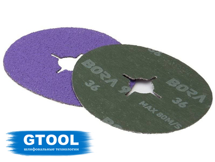 Фибровый круг GTOOL Bora 9 d125мм, зерно Р80, уп-ка 25шт