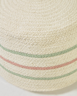 Круглый хлопковый пуф Daiana, разноцветный бежевый Ø 40 см