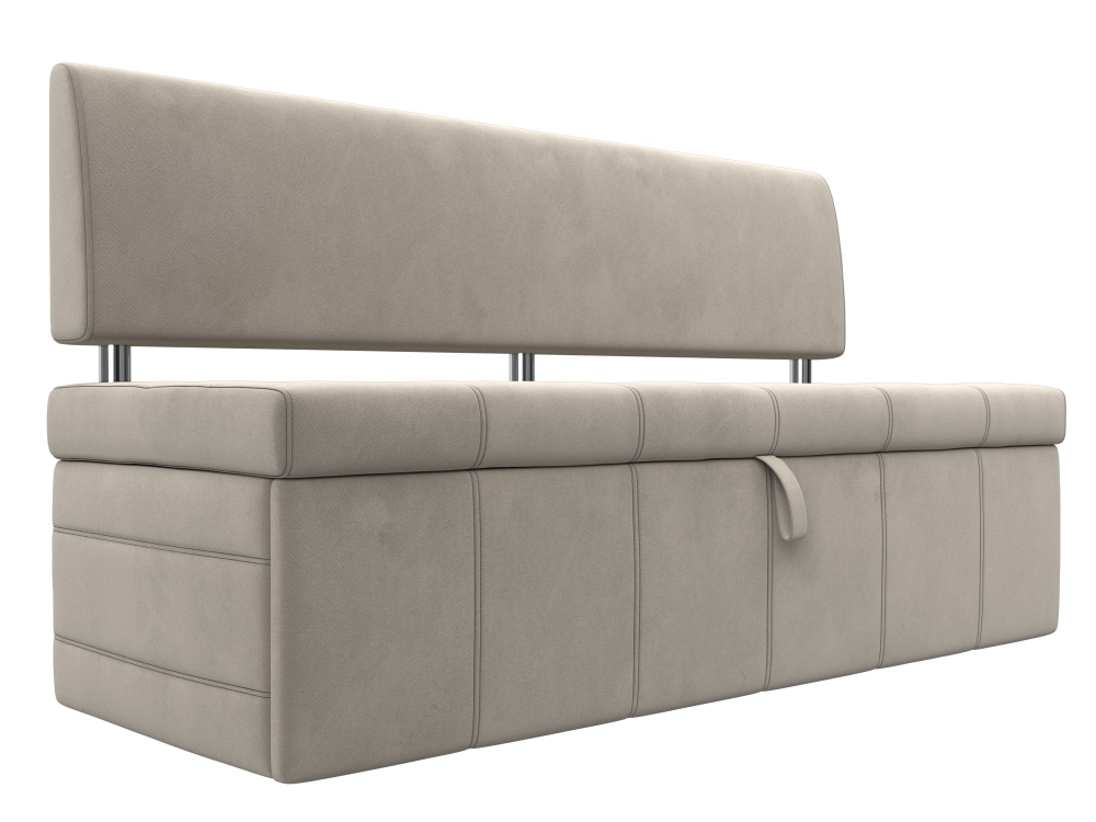 Диван кухонный прямой Стоун, Бежевый, Микровельвет, 115972