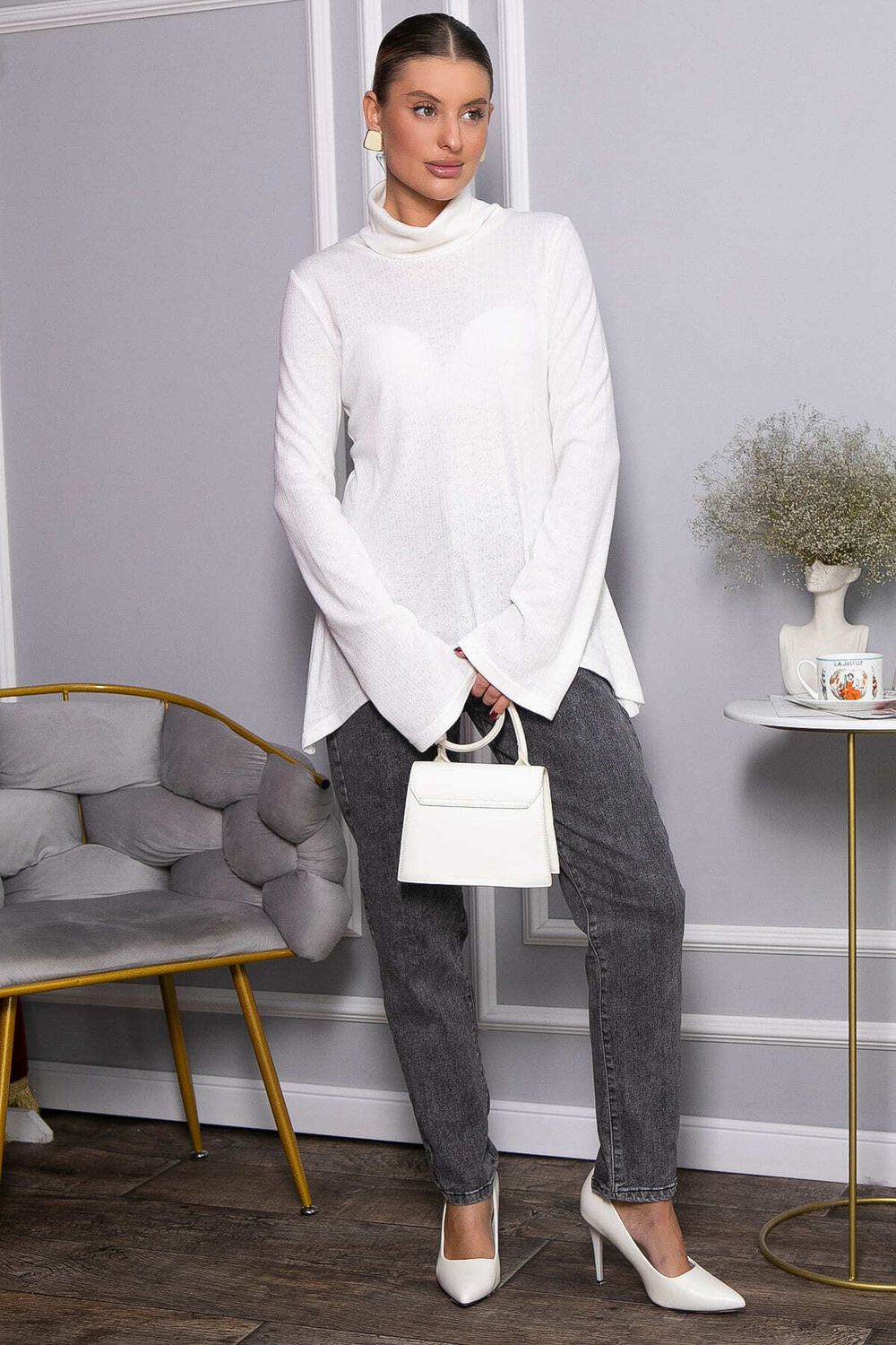 Джемпер В объятьях нежности (белый) Б14448-4М LT Collection