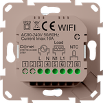 Термостат с датчиком пола программируемый,  с Wi-Fi,  16A,  размер накладки 55х55мм,  с ручкой настройки,  цвет кашемир